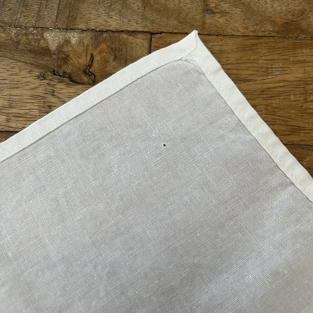 Vintage White Floral Embroidered Cotton Napkins 15